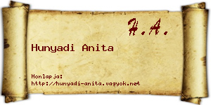 Hunyadi Anita névjegykártya